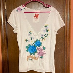 Johnny Was/JWLA embroidered T-shirt